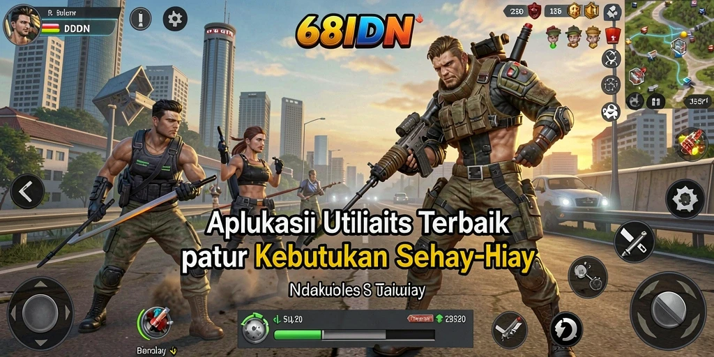 Tampilan antarmuka modern dan mudah dipahami dari 68IDN.