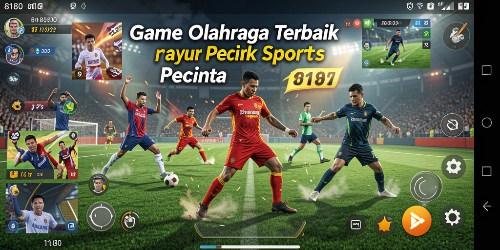 Screenshot utama 8180 menampilkan gameplay seru dalam pertandingan olahraga.
