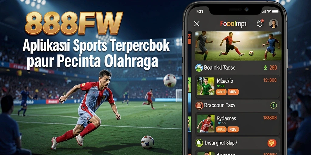Tangkapan layar gameplay 888FW menampilkan berbagai opsi taruhan olahraga.