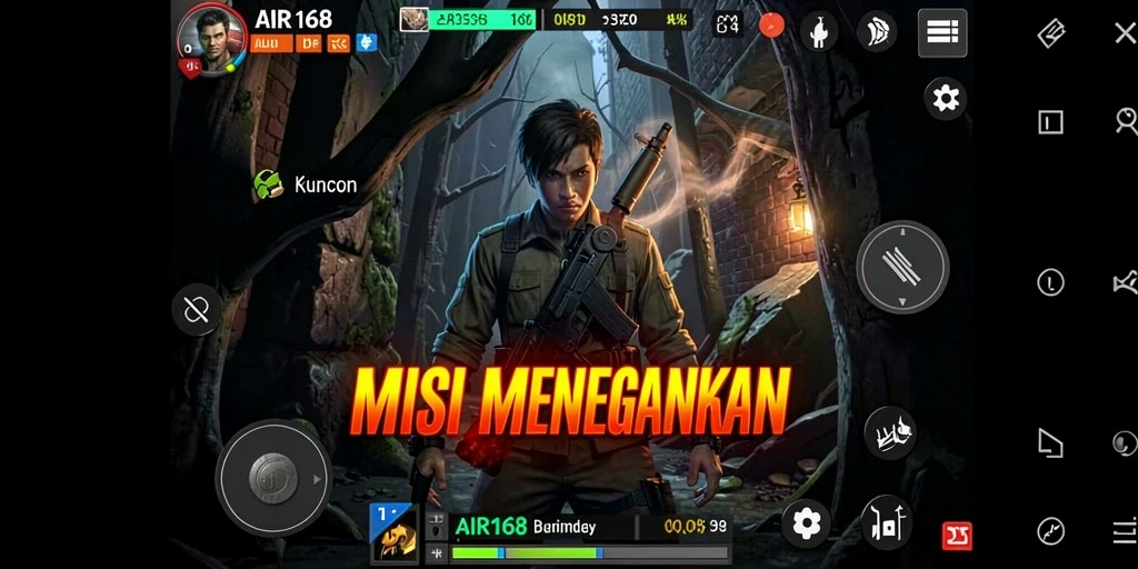 Tangkapan layar menampilkan suasana mencekam dari gameplay AIR168.