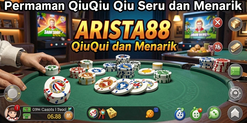 Screenshot ARISTA88 yang menunjukkan aksi seru dalam permainan QiuQiu.