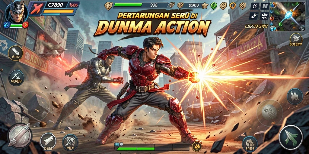 Tampilan gameplay seru yang mendebarkan dalam C7890.