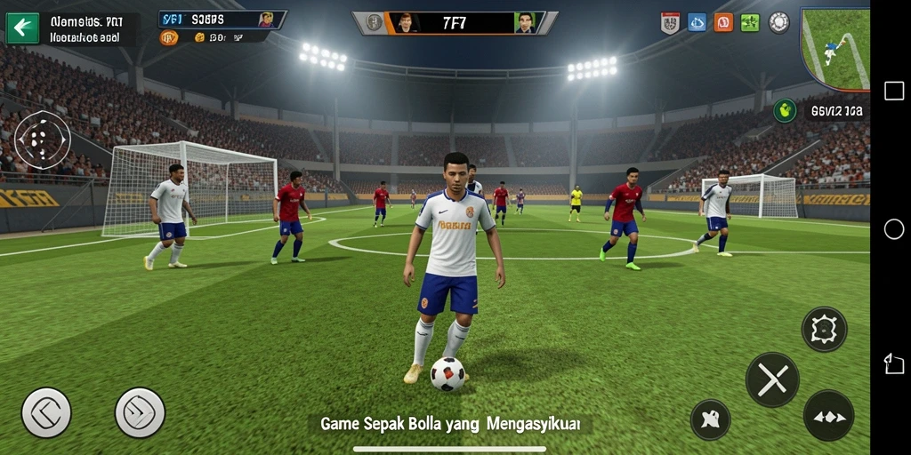Screenshot gameplay F7F7 yang menunjukkan momen seru di lapangan.