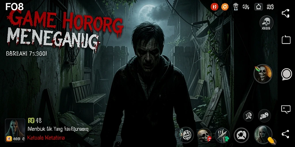 Tangkapan layar gameplay FO8 dengan atmosfer horor yang mendebarkan.