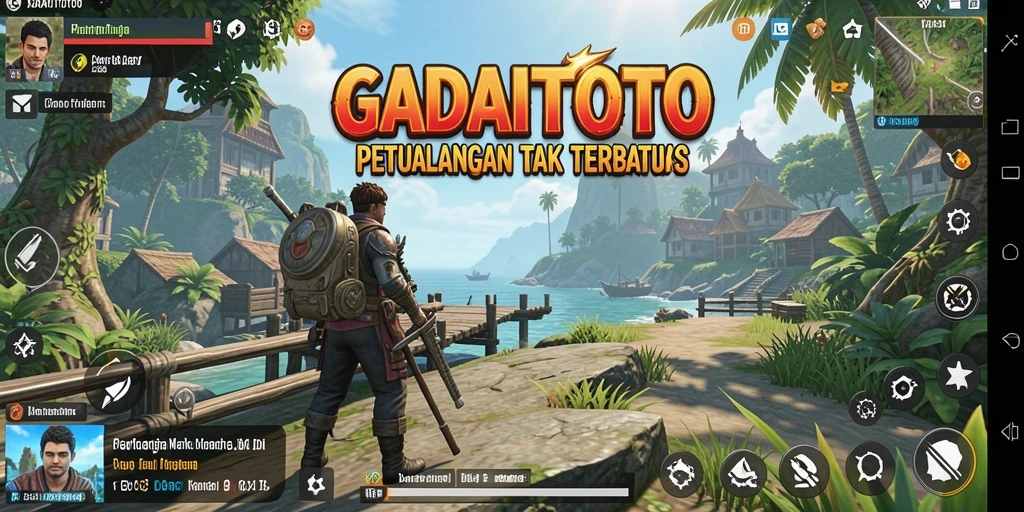 Tangkapan layar gameplay GADAITOTO menampilkan aktivitas eksplorasi dunia terbuka yang menarik.
