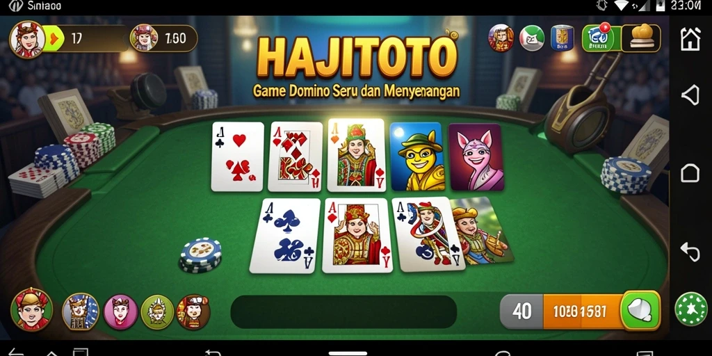 Tampilan gameplay seru dari HAJITOTO yang menampilkan aksi Domino.