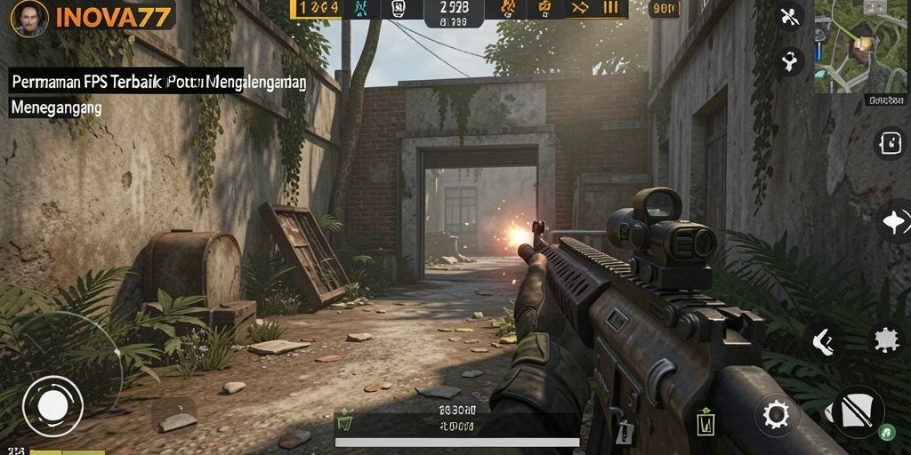 Screenshot gameplay INOVA77 menampilkan aksi menegangkan dan grafik berkualitas tinggi.