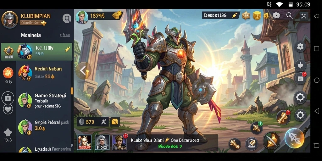 Tangkapan layar menampilkan momen seru dalam gameplay SLG.
