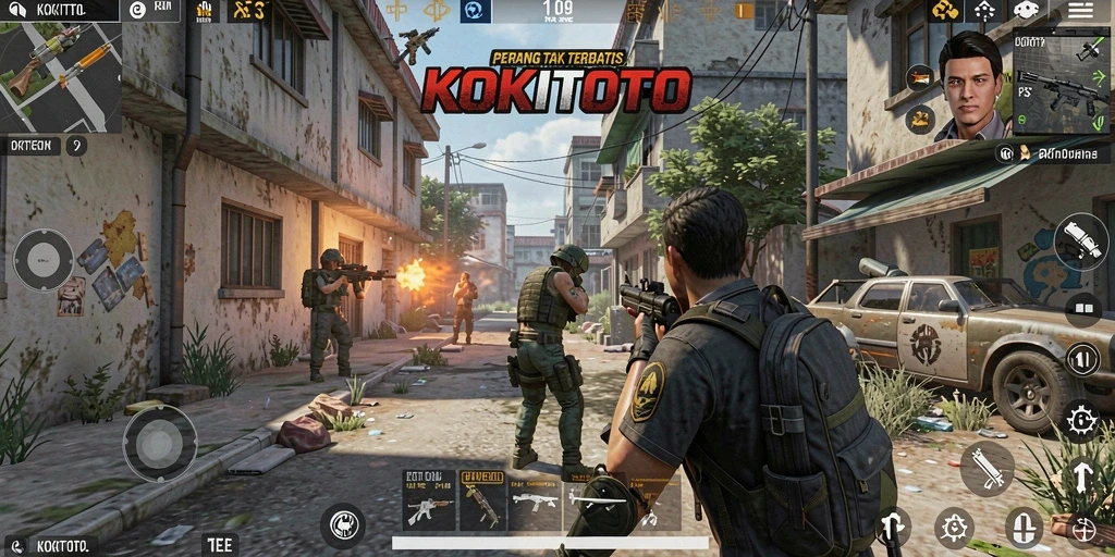 Gameplay seru di KOKITOTO dengan pertempuran mendebarkan.
