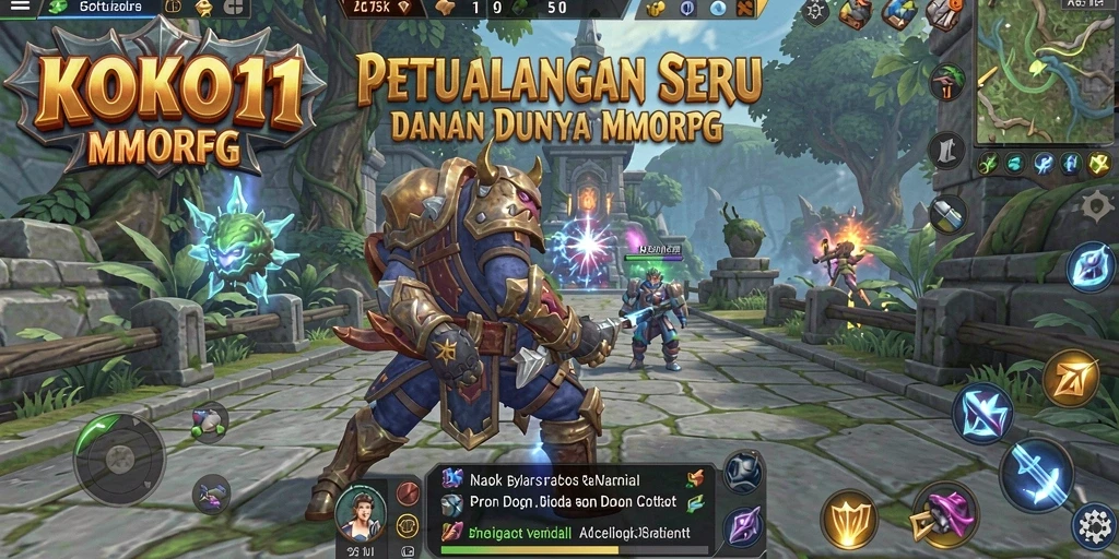 Tangkapan layar KOKO11 menunjukkan aksi seru dalam pertempuran MMORPG.