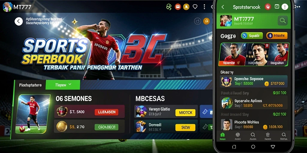Tampilan gameplay dari aplikasi Sportsbook MT777 yang seru.