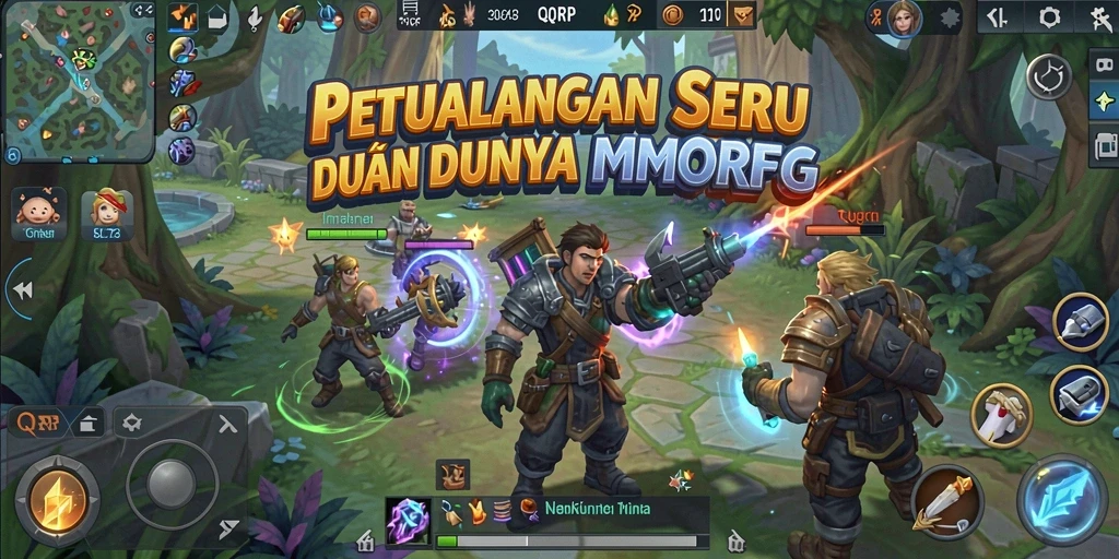 Screenshot utama QQRP menampilkan aksi pertempuran yang menegangkan.