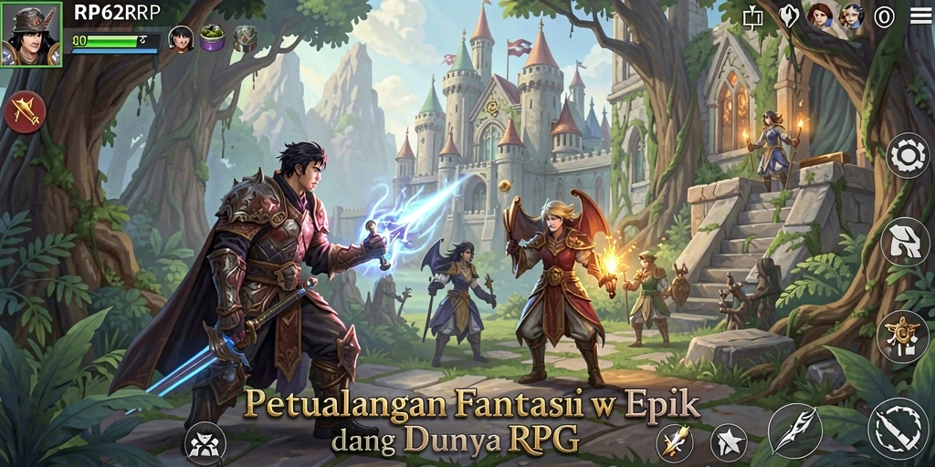Tampilan gameplay RPG yang epik dan menakjubkan dalam RP62RP.