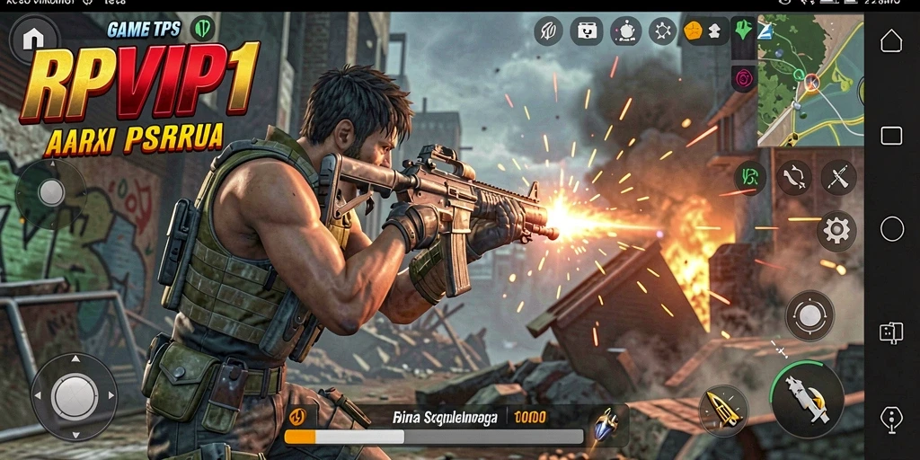 Tangkapan layar gameplay RPVIP1 yang penuh aksi TPS.