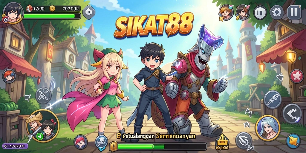 Tampilan gameplay SIKAT88 yang penuh warna dan menarik.