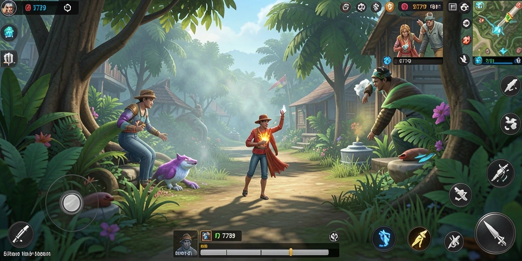 Screenshot ST789 menampilkan karakter berinteraksi dalam simulasi kehidupan.