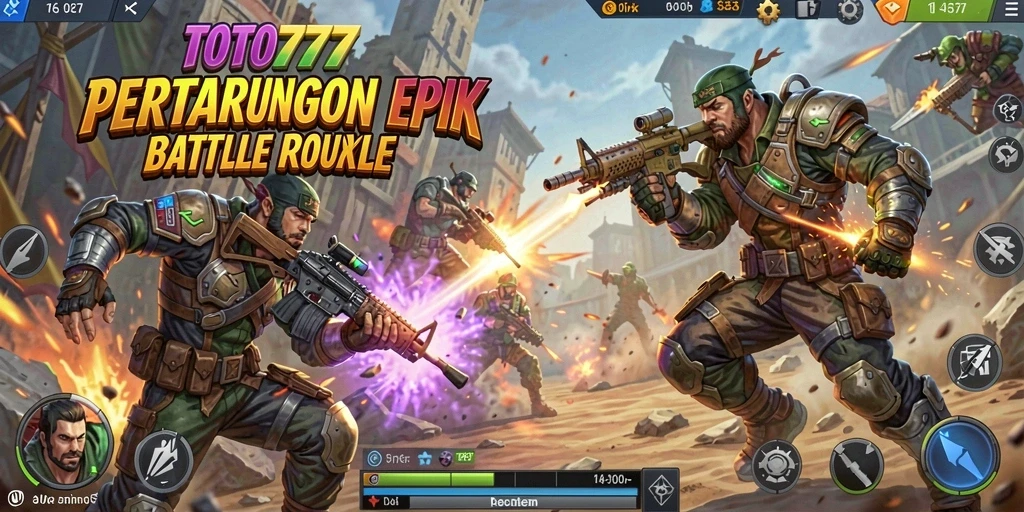 Tangkapan layar dari gameplay TOTO777 yang menampilkan pertempuran mendebarkan dalam mode Battle Royale.