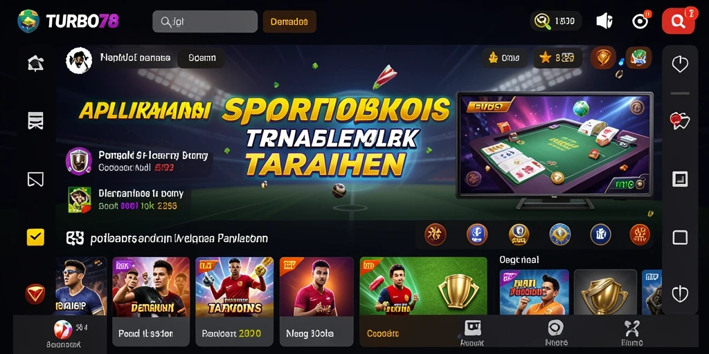 Tampilan utama gameplay TURBO78 dengan pilihan taruhan olahraga.