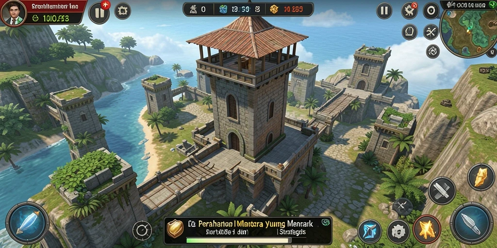 Tampilan gameplay VC55 yang seru dengan strategi Tower Defense.