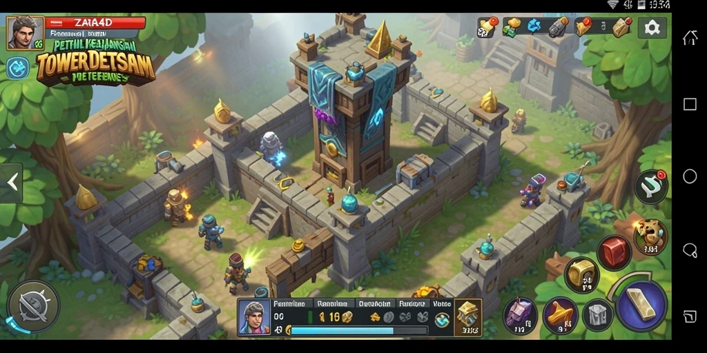 Tampilan gameplay Tower Defense yang menarik dan menantang di ZARA4D.